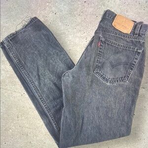 Levi's Men's Straight Jeans in Faded Black Denim